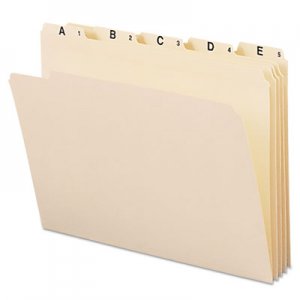 Smead SMD11777 Indexed File Folder Sets, 1/5-Cut Tabs, A-Z, Letter Size, Manila, 25/Set