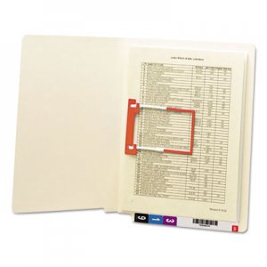 Smead SMD34112 U-Clip File Folders, Straight Tab, Letter, Manila, 50/Box