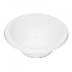 Tablemate 12244WH Plastic Dinnerware, Bowls, 12oz, White, 125/Pack TBL12244WH