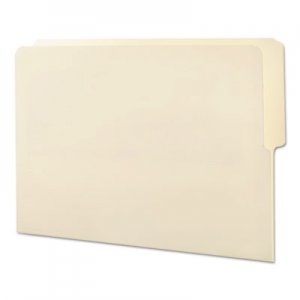 Smead 24127 Folders, 1/2 Cut Top, Reinforced End Tab, Letter, Manila, 100/Box SMD24127