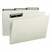 Smead SMD18430 Recycled Heavy Pressboard File Folders with Insertable Metal Tabs, 1/3-Cut Tabs, Legal Size, Gray-Green, 25