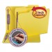 Smead SMD14939 Colored Pressboard Folders with Two SafeSHIELD Coated Fasteners, 1/3-Cut Tabs, Letter Size, Yellow, 25/Box