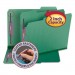 Smead SMD14938 Colored Pressboard Folders with Two SafeSHIELD Coated Fasteners, 1/3-Cut Tabs, Letter Size, Green, 25/Box