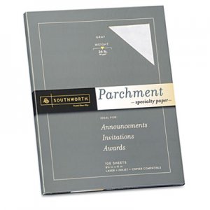 Southworth P974CK336 Parchment Specialty Paper, 24 lbs., 8-1/2 x 11, Gray, 100/Pack SOUP974CK336