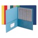 Smead 87850 Two-Pocket Folder, Textured Heavyweight Paper, Assorted, 25/Box SMD87850