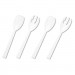 Tablemate W95PK4 Table Set Plastic Serving Forks & Spoons, White, 24 Forks, 24 Spoons per Pack TBLW95PK4