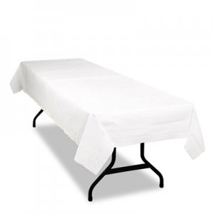 Tablemate PT549WH Table Set Poly Tissue Table Cover, 54 x 108, White, 6/Pack TBLPT549WH