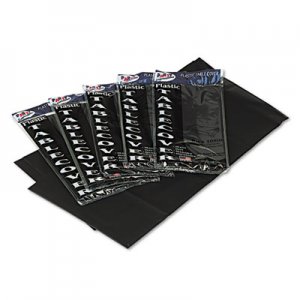 Tablemate 549BK Table Set Rectangular Table Covers, Heavyweight Plastic, 54 x 108, Black, 6/Pack TBL549BK