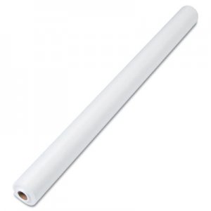 Tablemate LS4050WH Linen-Soft Non-Woven Polyester Banquet Roll, Cut-To-Fit, 40" x 50ft, White TBLLS4050WH