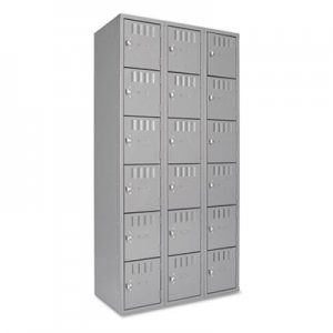 Tennsco TNNBS6121812CMG Box Compartments, Triple Stack, 36w x 18d x 72h, Medium Gray
