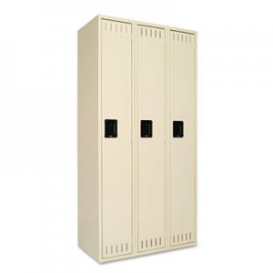 Tennsco TNNSTS121872CSD Single Tier Locker, Three Units36w x 18d x 72h, Sand