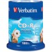 Verbatim 94712 CD-R 80MIN 700MB 52x Blank White Surface 100pk Spindle VER94712