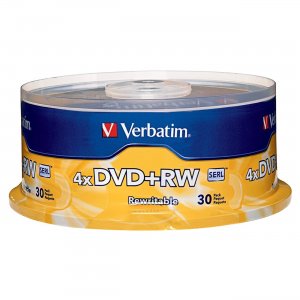 Verbatim 94834 DVD+RW 4.7GB 4X Branded 30pk Spindle VER94834