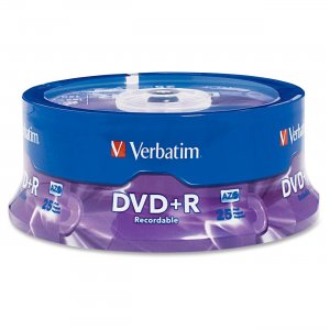 Verbatim 95033 DVD+R 4.7GB 16x 25pk Spindle VER95033