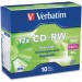 Verbatim 95156 CD-RW 80MIN 700MB 4x-12x High Speed 10pk Slim Case VER95156