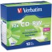 Verbatim 95156 CD-RW 80MIN 700MB 4x-12x High Speed 10pk Slim Case VER95156