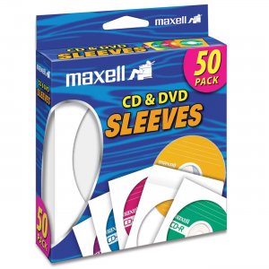 Maxell 190135 CD/DVD Sleeves (50-Pack) MAX190135