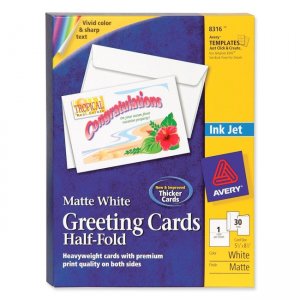 Avery Dennison 8316 Half-Fold Greeting Card AVE8316