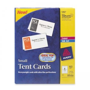 Avery 5302 Laser/Inkjet Embossed Tent Card AVE5302