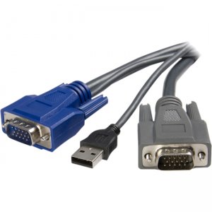 StarTech.com SVUSBVGA10 10 ft Ultra-Thin USB VGA 2-in-1 KVM Cable