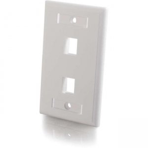 C2G 03411 2 Socket Keystone Network/Multimedia Faceplate