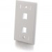 C2G 03411 2 Socket Keystone Network/Multimedia Faceplate