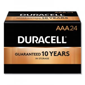 Duracell DURMN2400B24000 CopperTop Alkaline AAA Batteries, 24/Box