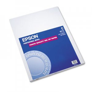 Epson S041171 Matte Presentation Paper, 27 lbs., Matte, 17 x 22, 100 Sheets/Pack EPSS041171