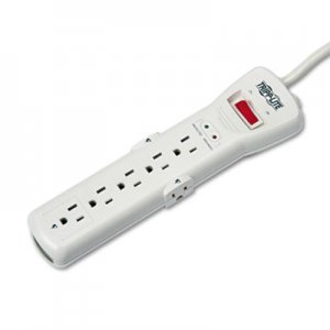 Tripp Lite SUPER7TEL15 SUPER7TEL15 Surge Suppressor, 7 Outlets, 15 ft Cord, 2520 Joules, Light Gray TRPSUPER7TEL15