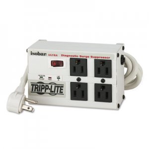 Tripp Lite ISOBAR4ULTRA ISOBAR4ULTRA Isobar Surge Suppressor, 4 Outlets, 6 ft Cord, 3330 Joules TRPISOBAR4ULTRA