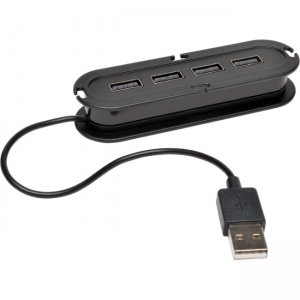Tripp Lite U222-004-R 4-Port USB 2.0 Hi-Speed Ultra-Mini Hub with power adapter TRPU222004R