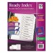 Avery 11134 Ready Index Customizable Table of Contents Black & White Dividers, 10-Tab, Ltr AVE11134