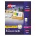 Avery 5870 Two-Side Printable Clean Edge Business Cards, Laser, 2 x 3 1/2, White, 2000/Box AVE5870