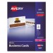 Avery 5911 Printable Microperf Business Cards, Laser, 2 x 3 1/2, White, Uncoated, 2500/Box AVE5911