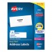 Avery AVE5962 Easy Peel White Address Labels w/ Sure Feed Technology, Laser Printers, 1.33 x 4, White, 14/Sheet