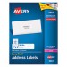 Avery 5961 Easy Peel Laser Address Labels, 1 x 4, White, 5000/Box AVE5961