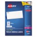 Avery 5967 Shipping Labels with TrueBlock Technology, 1/2 x 1 3/4, White, 20000/Box AVE5967