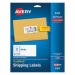 Avery 8163 Shipping Labels with TrueBlock Technology, Inkjet, 2 x 4, White, 250/Pack AVE8163