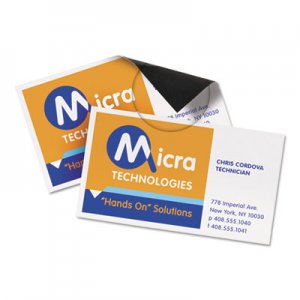 Avery 8374 Magnetic Business Cards, 2 x 3 1/2, White, 10/Sheet, 30/Pack AVE8374