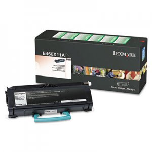 Lexmark E460X11A E460X11A Extra High-Yield Toner, 15000 Page-Yield, Black LEXE460X11A