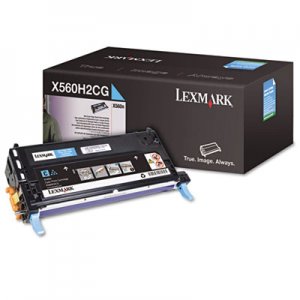 Lexmark X560H2CG X560H2CG High-Yield Toner, 10000 Page-Yield, Cyan LEXX560H2CG