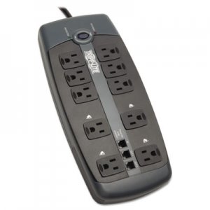 Tripp Lite TLP1008TEL TLP1008TEL Surge Suppressor, 10 Outlets, 8 ft Cord, 2395 Joules, Black TRPTLP1008TEL