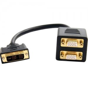 StarTech.com DVISPL1VV 1 ft DVI-I Analog to 2x VGA Video Splitter Cable - M/F