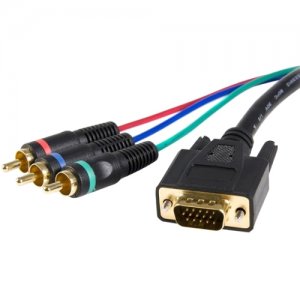 StarTech.com HD15CPNTMM3 Cable Adapter - RCA Breakout - HD15 (m) - Component (f) - 3 ft