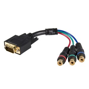 StarTech.com HD15CPNTMF HD15 to Component RCA Breakout Cable Adapter - M/F