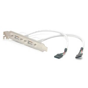 StarTech.com USBPLATE 2 Port USB A Female Slot Plate Adapter Cable