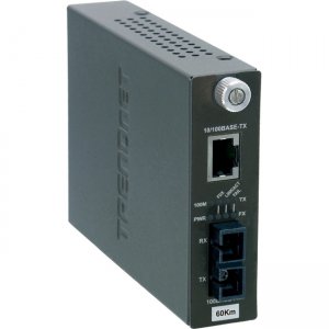 TRENDnet TFC-110S60i Intelligent 10/100Base-TX to 100Base-FX Single Mode SC Fiber Converter