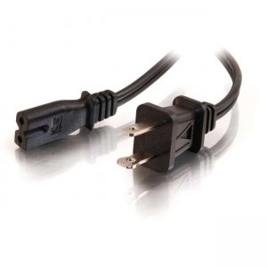 C2G 27399 6ft 18 AWG 2-Slot Polarized Power Cord (NEMA 1-15P to IEC320C7)